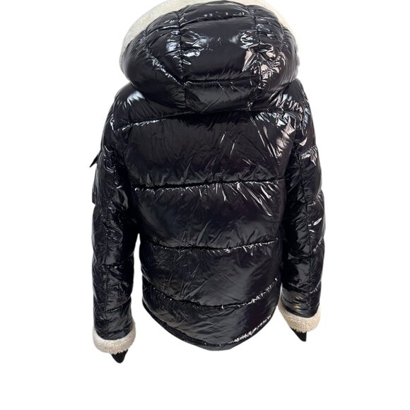 GUC S13/Shine Collection Glossy Black Sherpa-Lined Puffer Jacket (S/M) - Picture 3 of 7